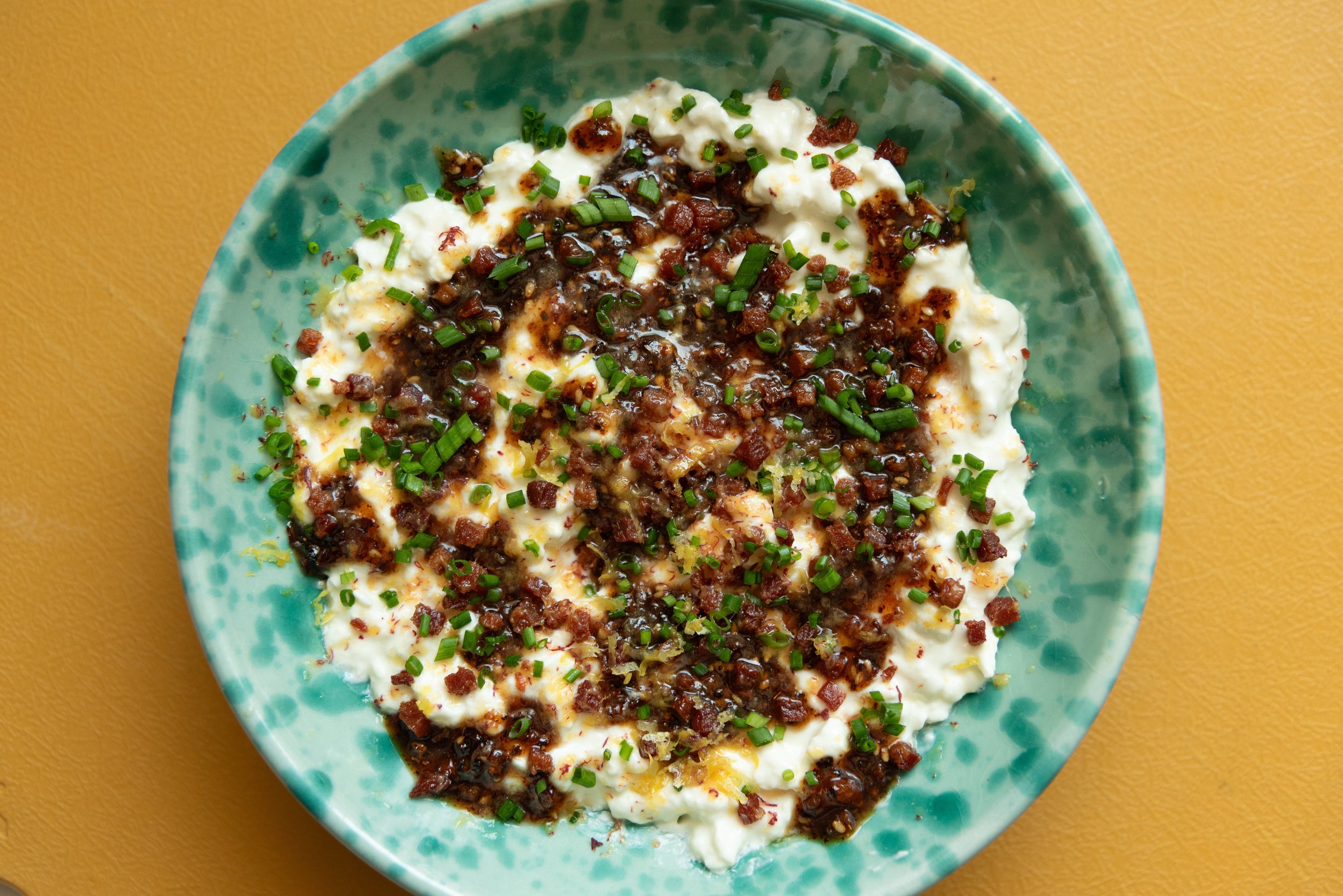 Honey Stracciatella Hot Garlic Dip