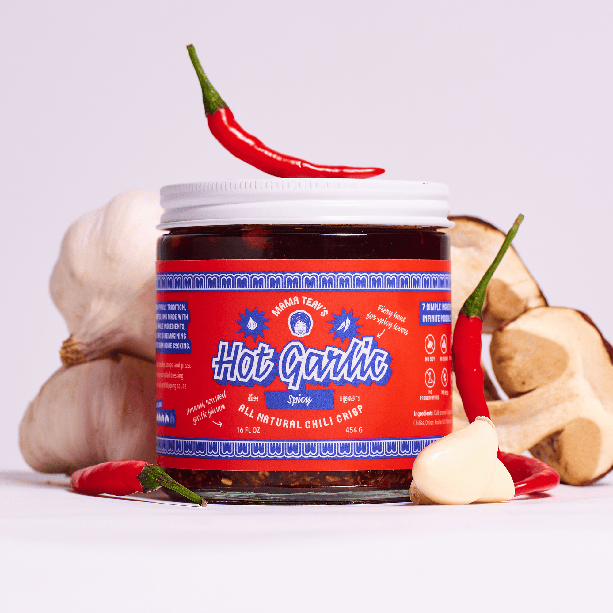 Spicy Hot Garlic Chili Crisp (16oz)