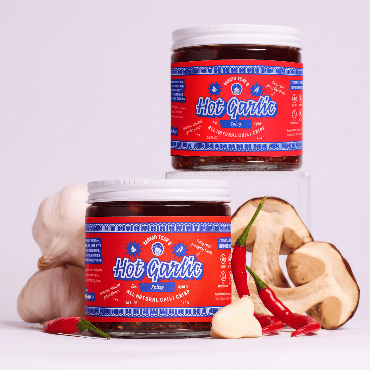 Spicy Hot Garlic Chili Crisp (16oz)