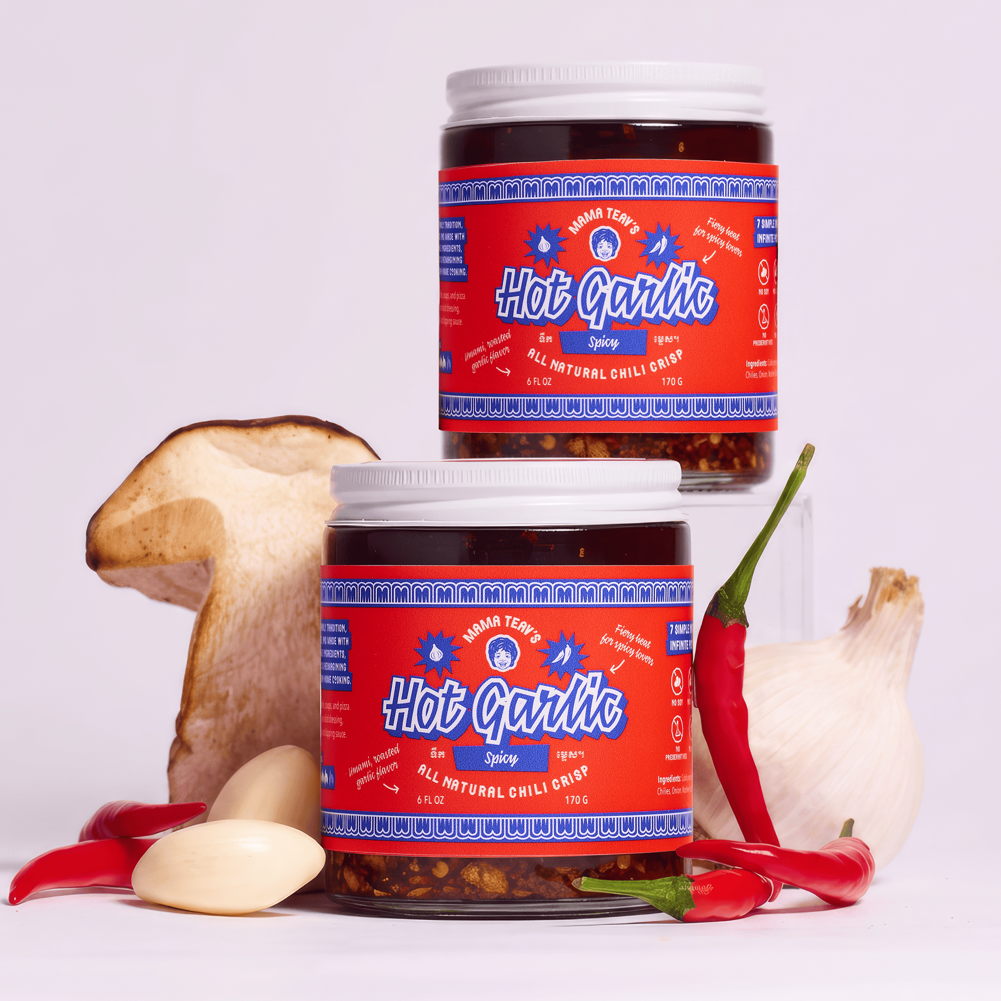 Spicy Hot Garlic Chili Crisp (6oz)
