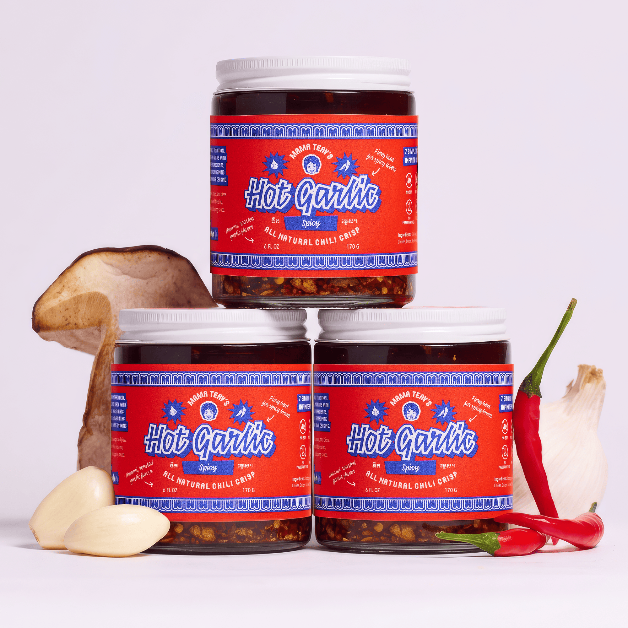 Spicy Hot Garlic Chili Crisp (6oz)